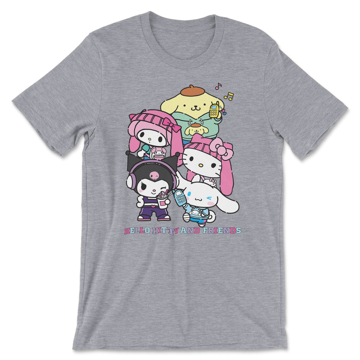 Hello Kitty and Friends Stacked Gang T-Shirt – T-shirt