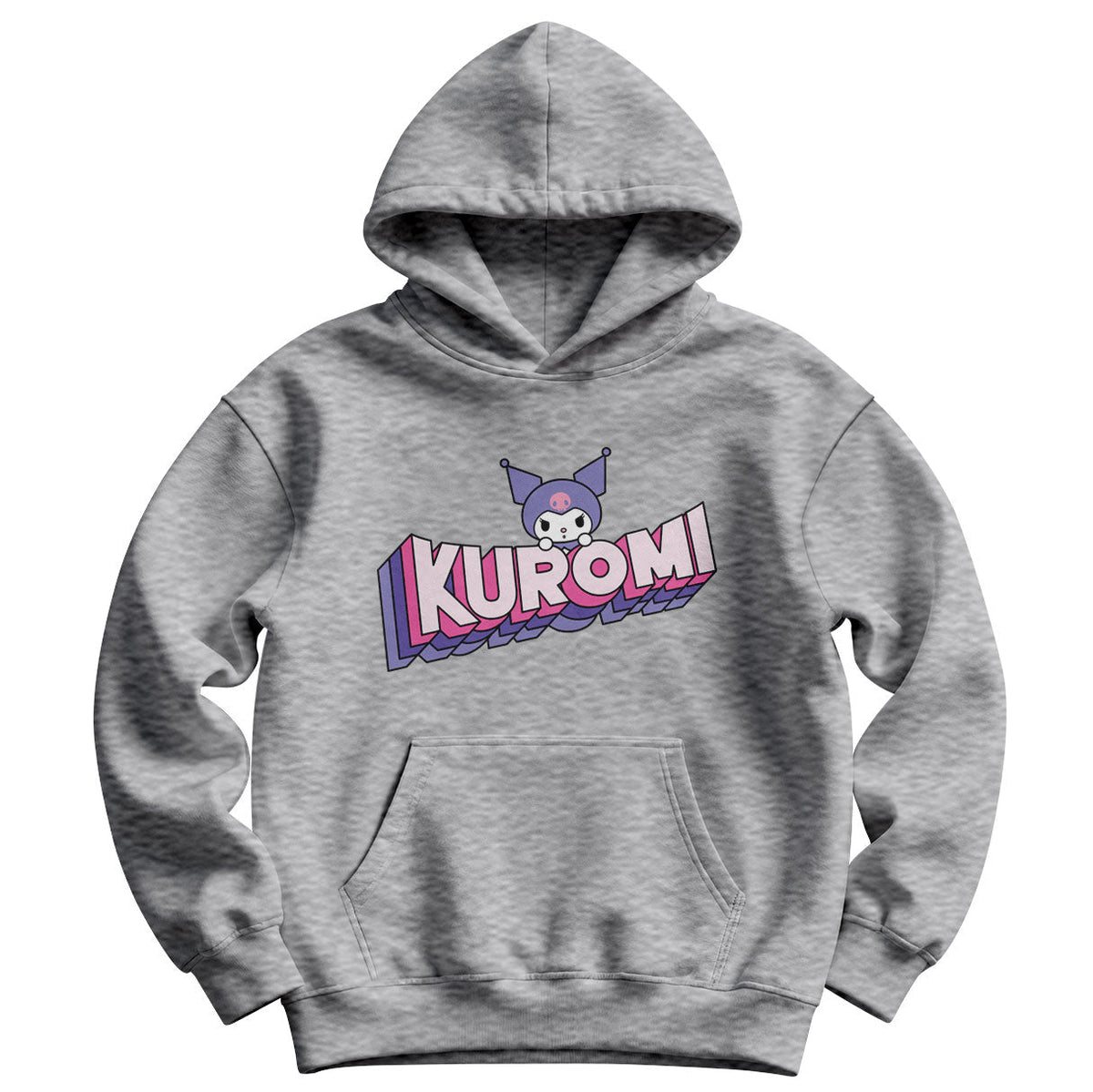 Kuromi Retro Pop Logo Kids Hoodie – Sweat à capuche enfant