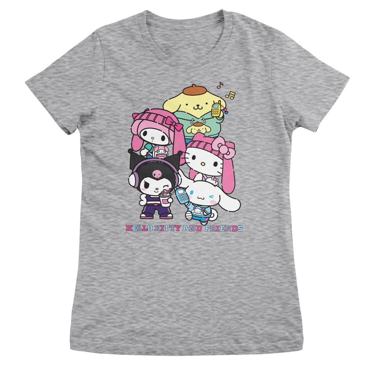 Hello Kitty and Friends Stacked Gang Girly Tee – T-shirt femme
