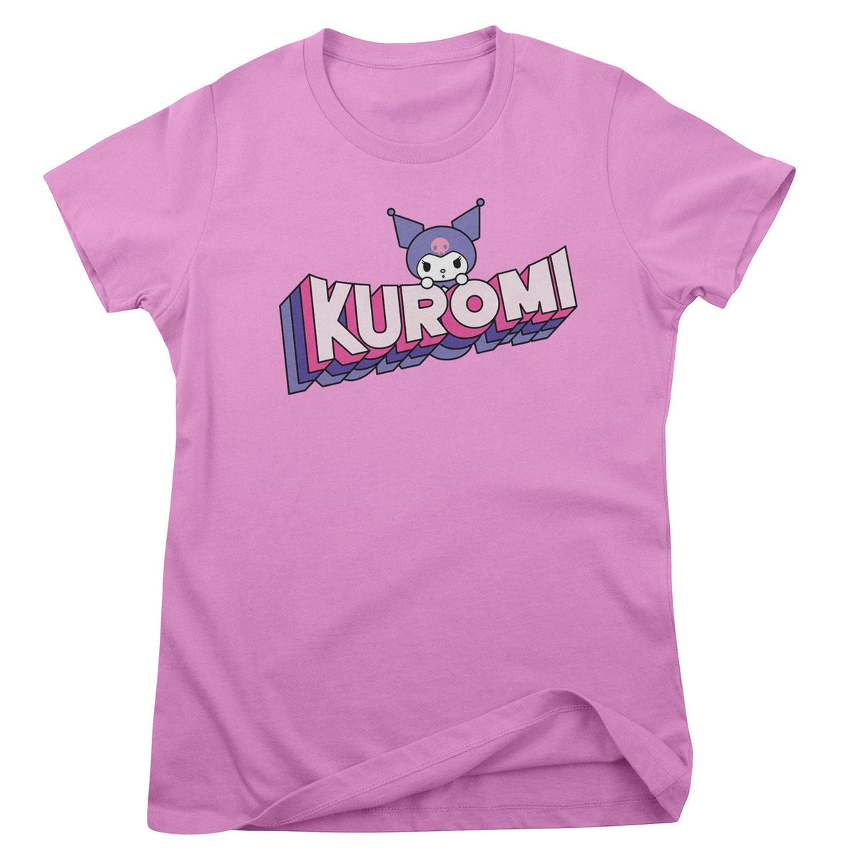 Kuromi Retro Pop Logo Girly Tee – T-shirt femme