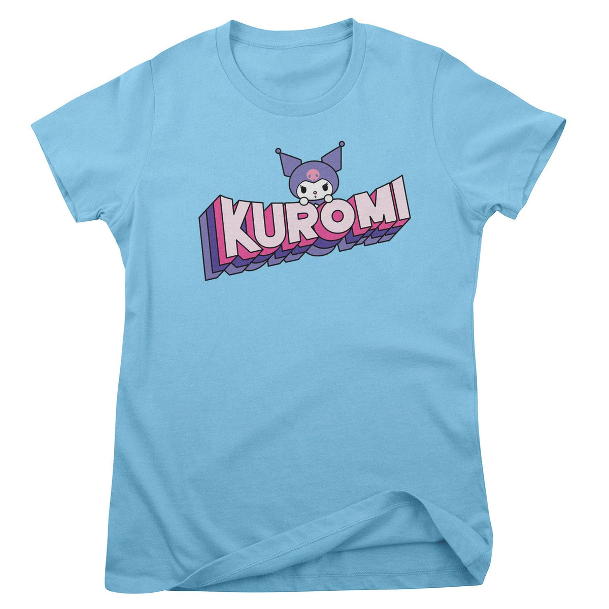 Kuromi Retro Pop Logo Girly Tee – T-shirt femme