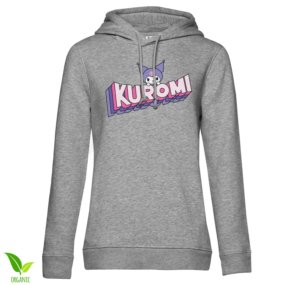 Kuromi Retro Pop Logo Girly Hoodie – Sweat à capuche femme