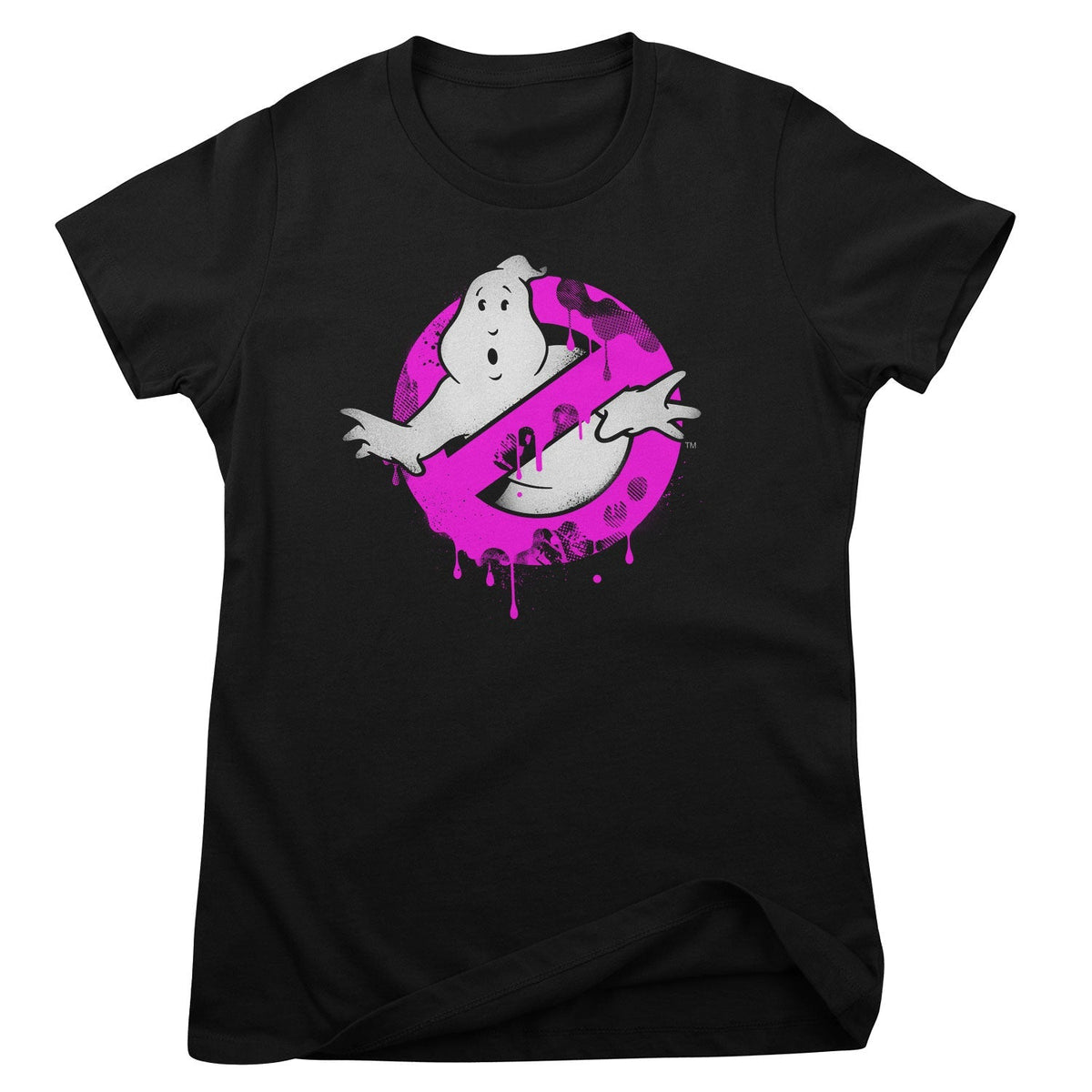 Ghostbusters (SOS Fantômes) Pink Drip Logo Girly Tee – T-shirt femme