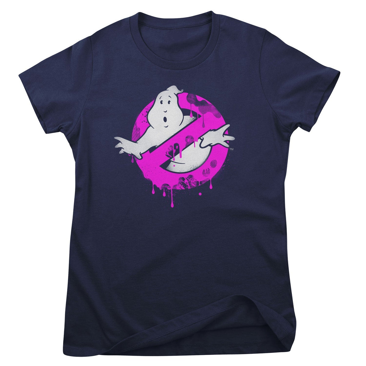 Ghostbusters (SOS Fantômes) Pink Drip Logo Girly Tee – T-shirt femme