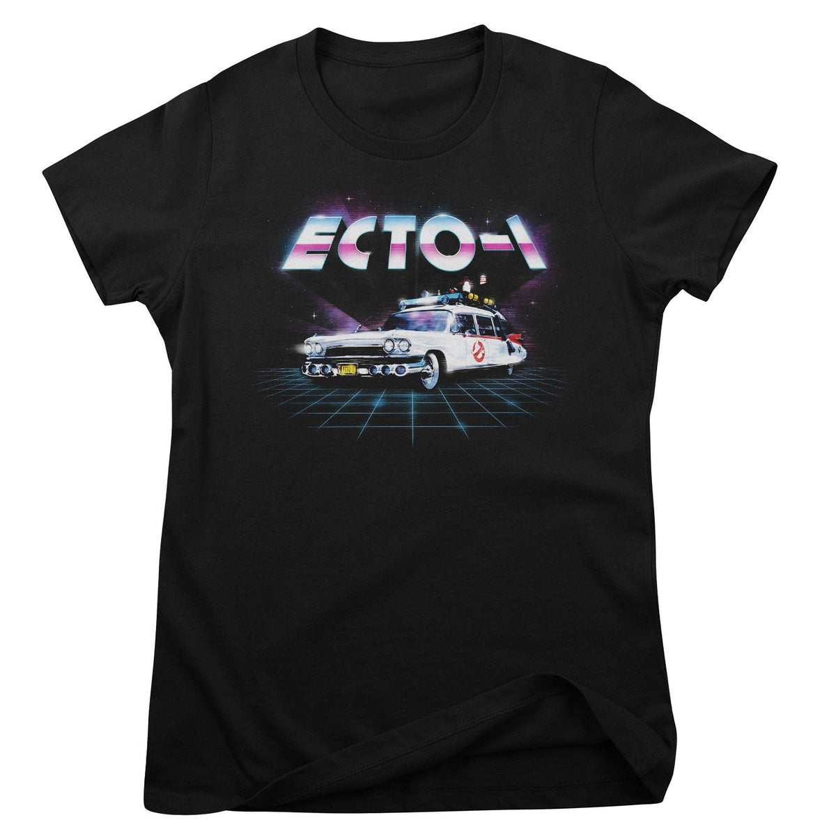 SOS Fantômes - ECTO-1 80's Neon Grid Girly Tee – T-shirt femme