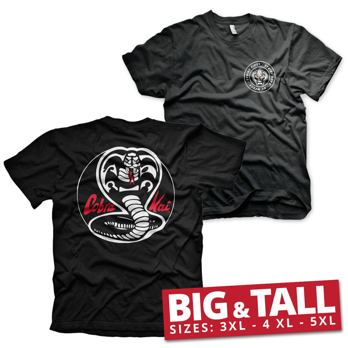Cobra Kai White Patches Big & Tall T-Shirt – T-shirt grande taille