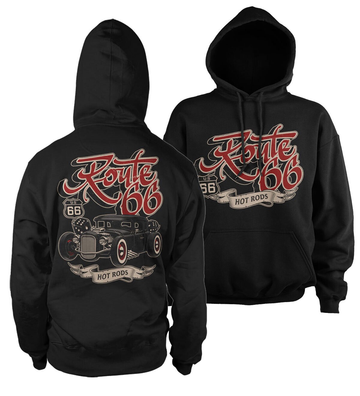 US 66 Hot Rods Hoodie – Sweat à capuche