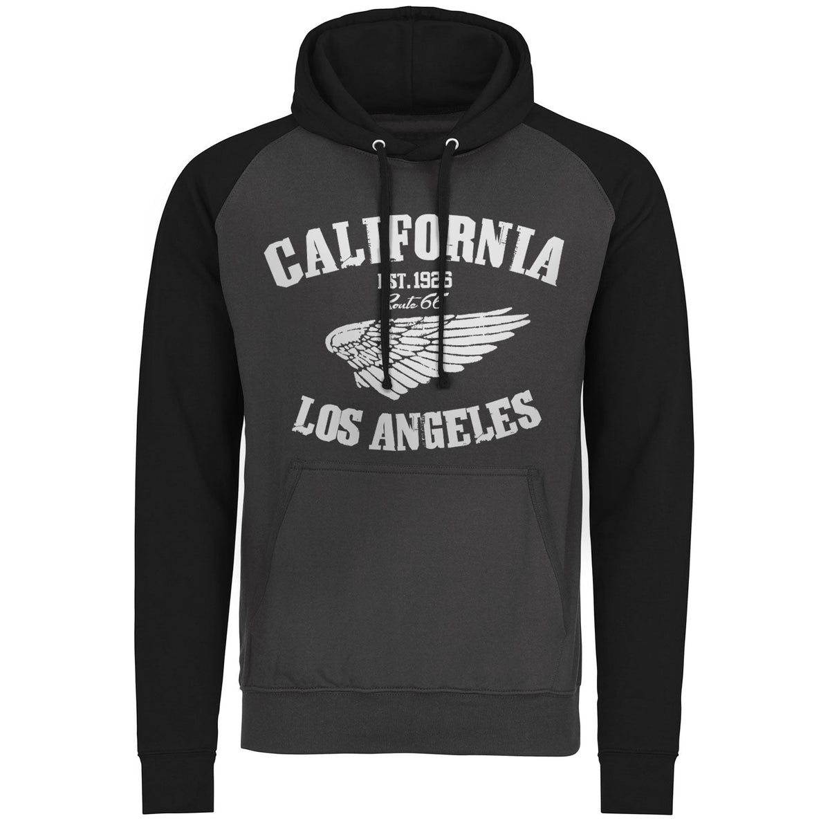 Route 66 California Baseball Hoodie – Sweat à capuche baseball