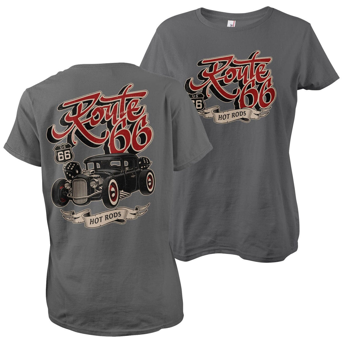 US 66 Hot Rods Girly Tee – T-shirt femme