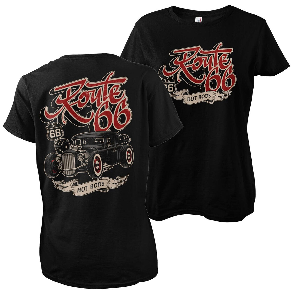 US 66 Hot Rods Girly Tee – T-shirt femme