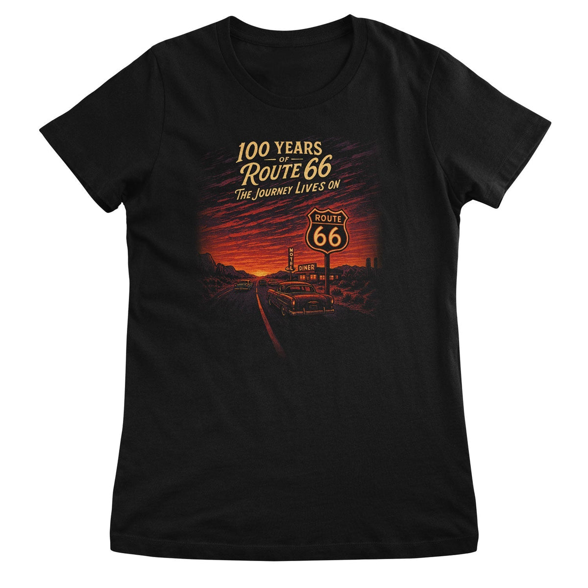 Route 66 - Journey Lives On Girly Tee – T-shirt femme