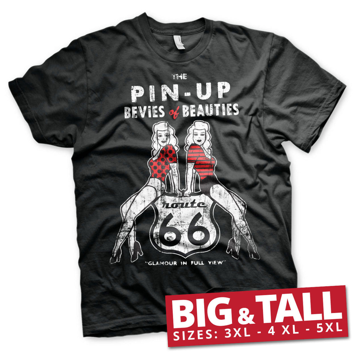 Route 66 Pin-Ups Big & Tall T-Shirt – T-shirt grande taille