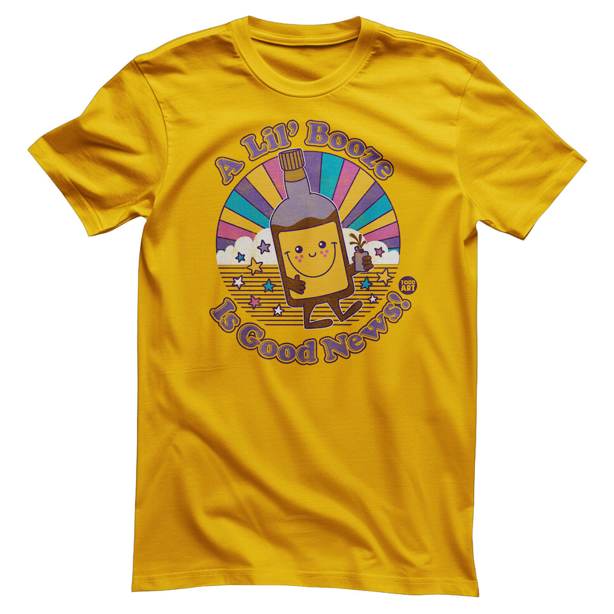 A Lil' Booze Is Good News - ToddArt T-Shirt – T-shirt