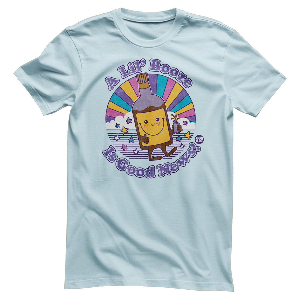 A Lil' Booze Is Good News - ToddArt T-Shirt – T-shirt