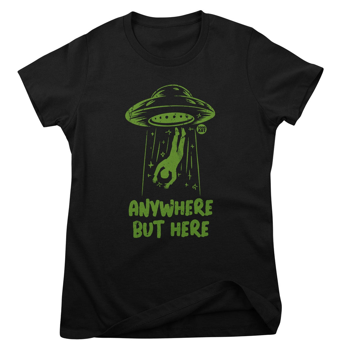 Anywhere But Here - ToddArt Girly Tee – T-shirt femme