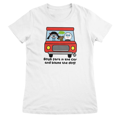 Boys Fart In The Car - ToddArt Girly Tee – T-shirt femme