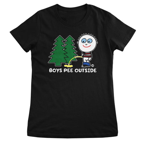Boys Pee Outside - ToddArt Girly Tee – T-shirt femme