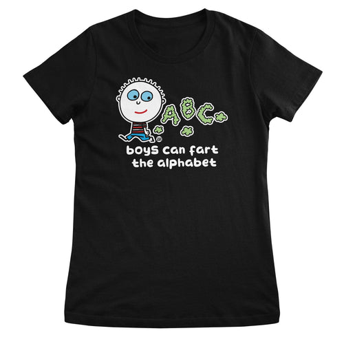 Boys Can Fart The Alphapet - ToddArt Girly Tee – T-shirt femme