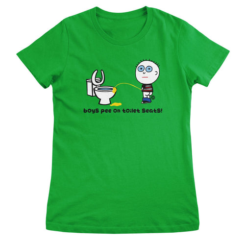 Boys Pee On Toilet Seats - ToddArt Girly Tee – T-shirt femme