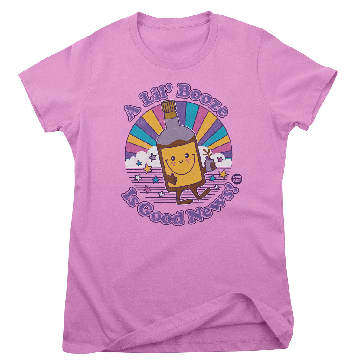 A Lil' Booze Is Good News - ToddArt Girly Tee – T-shirt femme