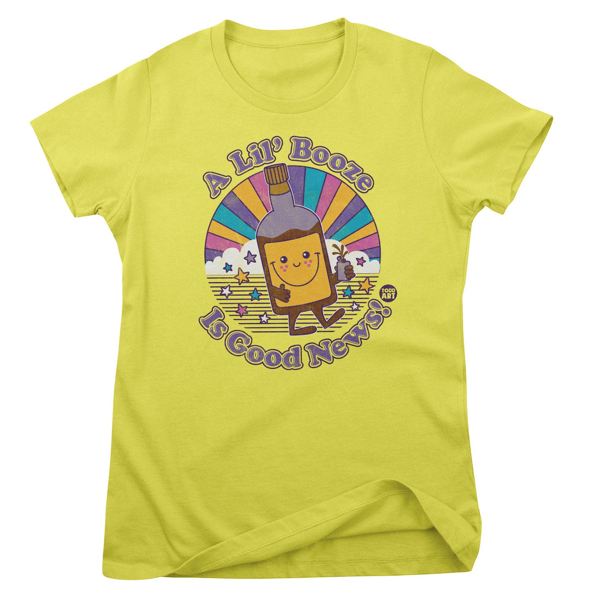 A Lil' Booze Is Good News - ToddArt Girly Tee – T-shirt femme