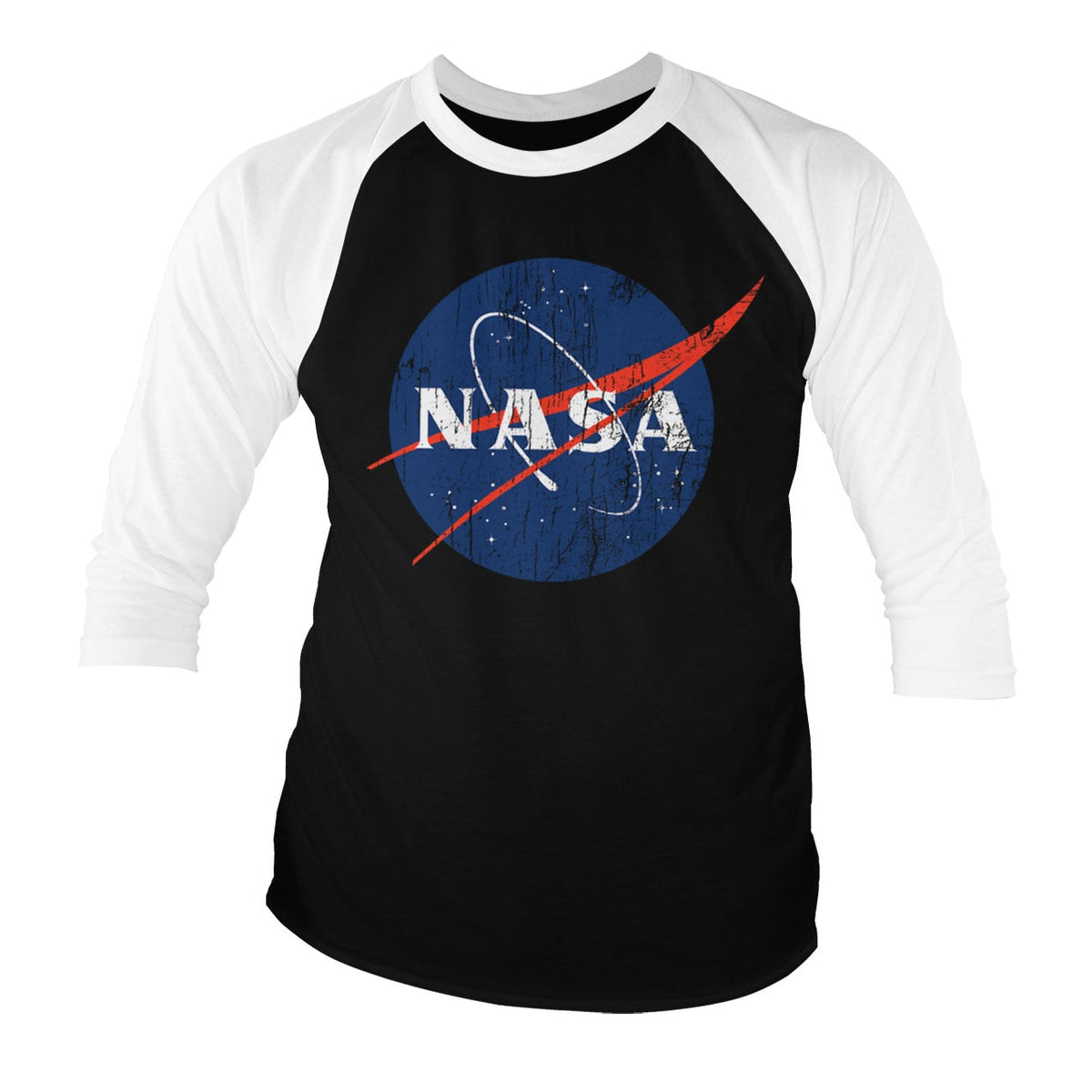 NASA Washed Insignia Baseball 3/4 Sleeve Tee – T-shirt baseball manches 3/4