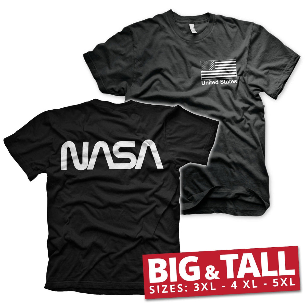 NASA Black Flag Big & Tall T-Shirt – T-shirt grande taille