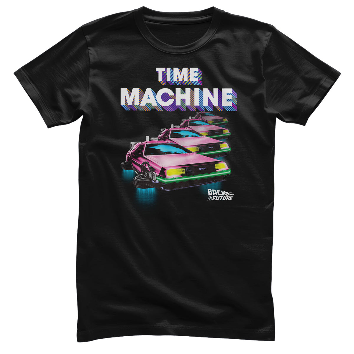 Back To The Future (Retour vers le futur) - Colorful Time Machine T-Shirt – T-shirt