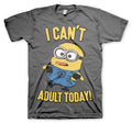 Minions (Les Minions) - I Can't Adult Today T-Shirt – T-shirt
