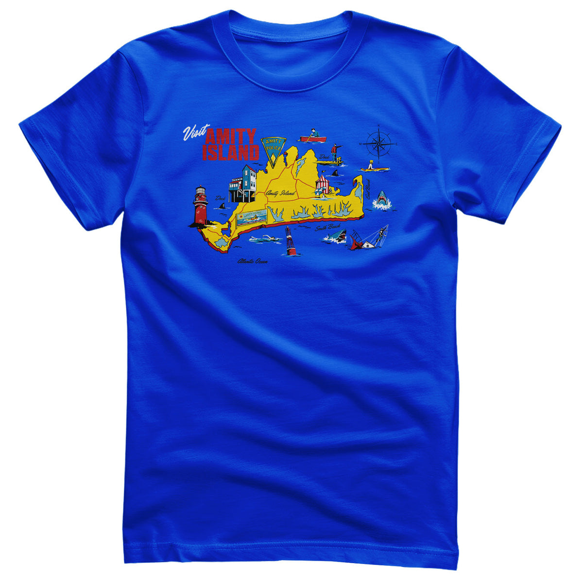 Les Dents de la mer - Amity Island Map T-Shirt – T-shirt
