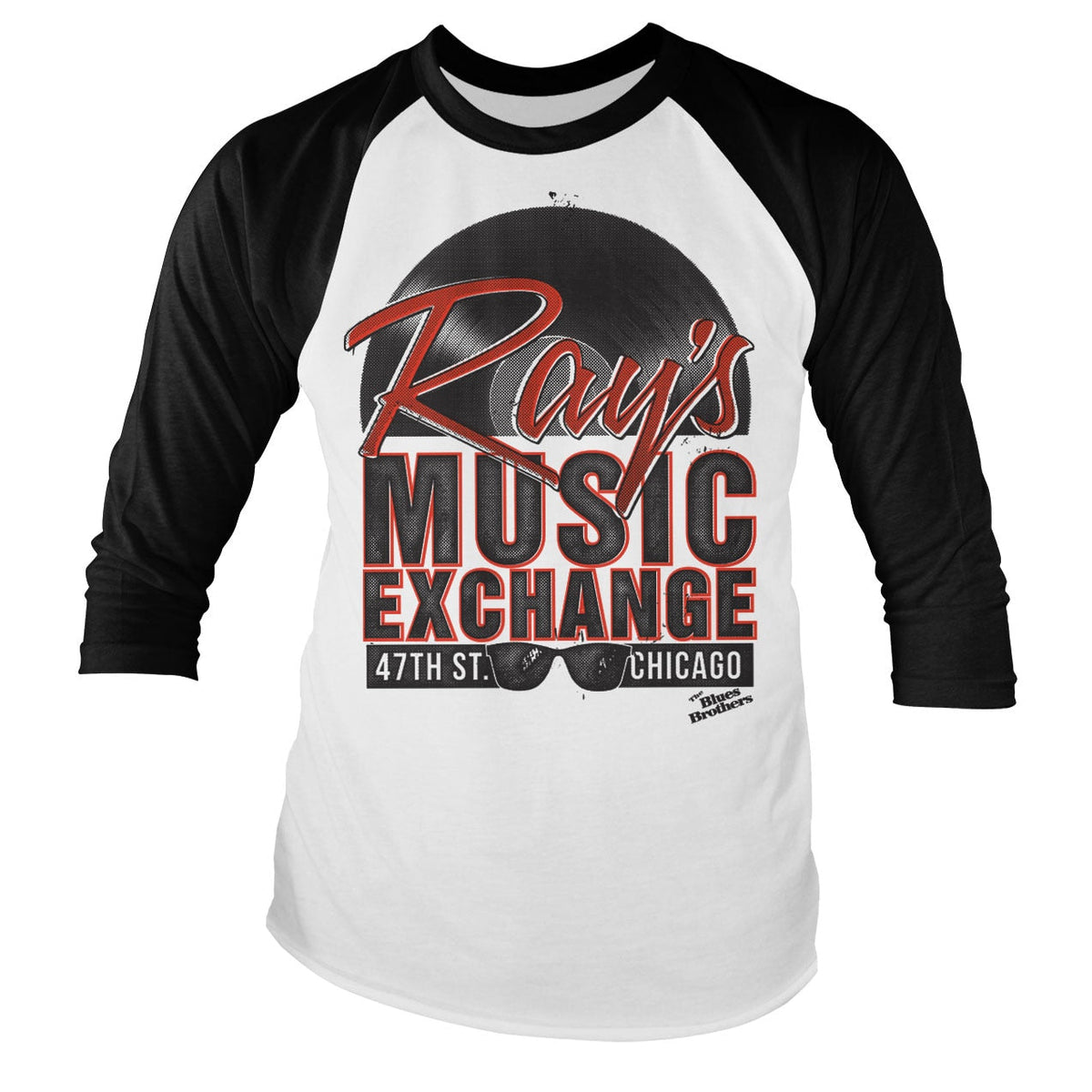 Les Blues Brothers - Ray's Music Exchange - Baseball Long Sleeve Tee – T-shirt baseball manches longues