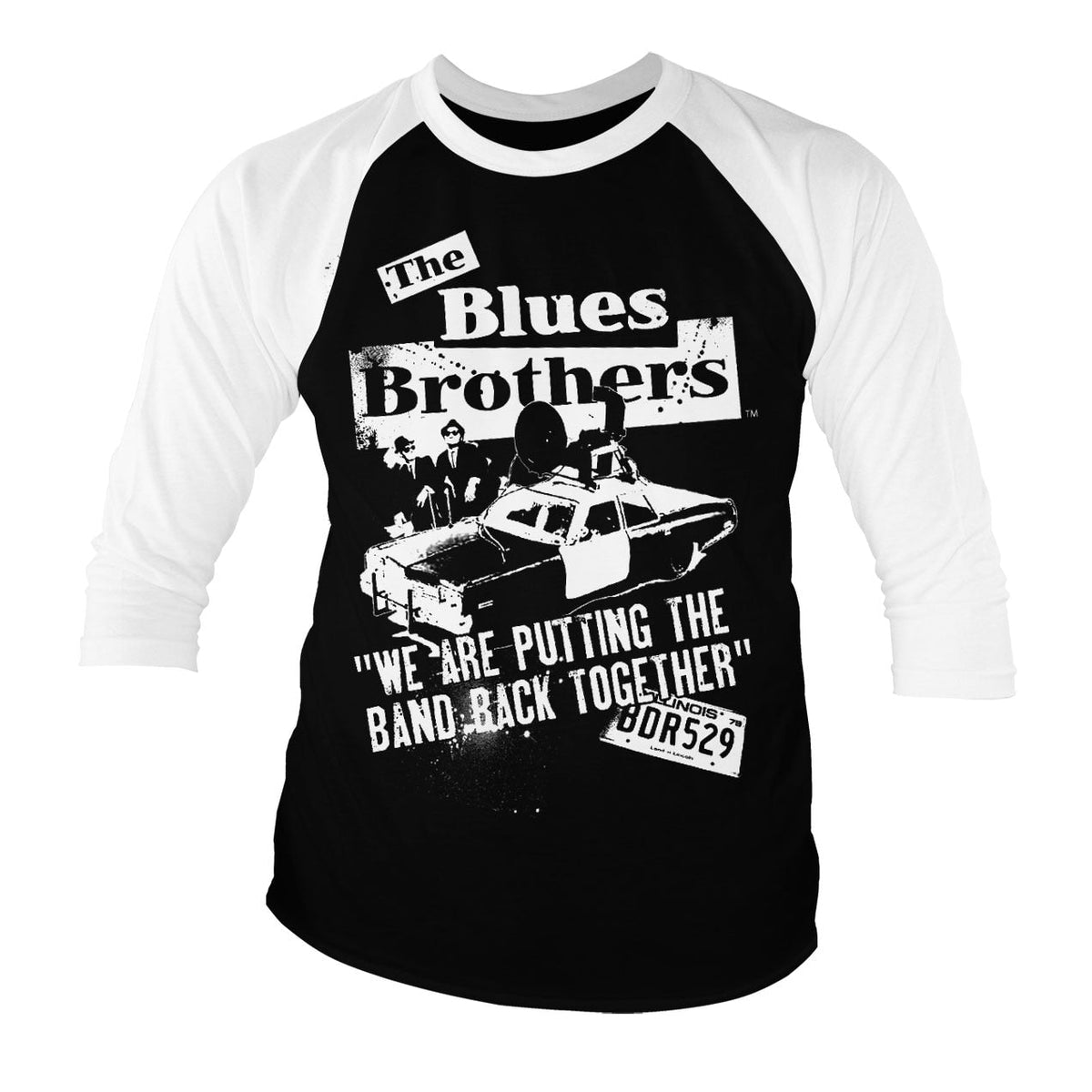 Blues Brothers (Les Blues Brothers) - Band Back Together Baseball 3/4 Sleeve Tee – T-shirt baseball manches 3/4