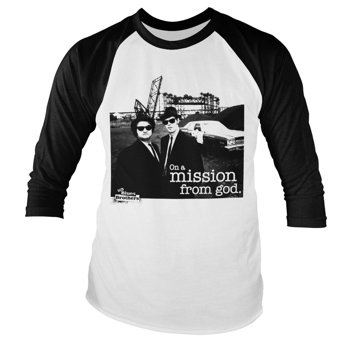 Blues Brothers (Les Blues Brothers) Photo Baseball Long Sleeve Tee – T-shirt baseball manches longues
