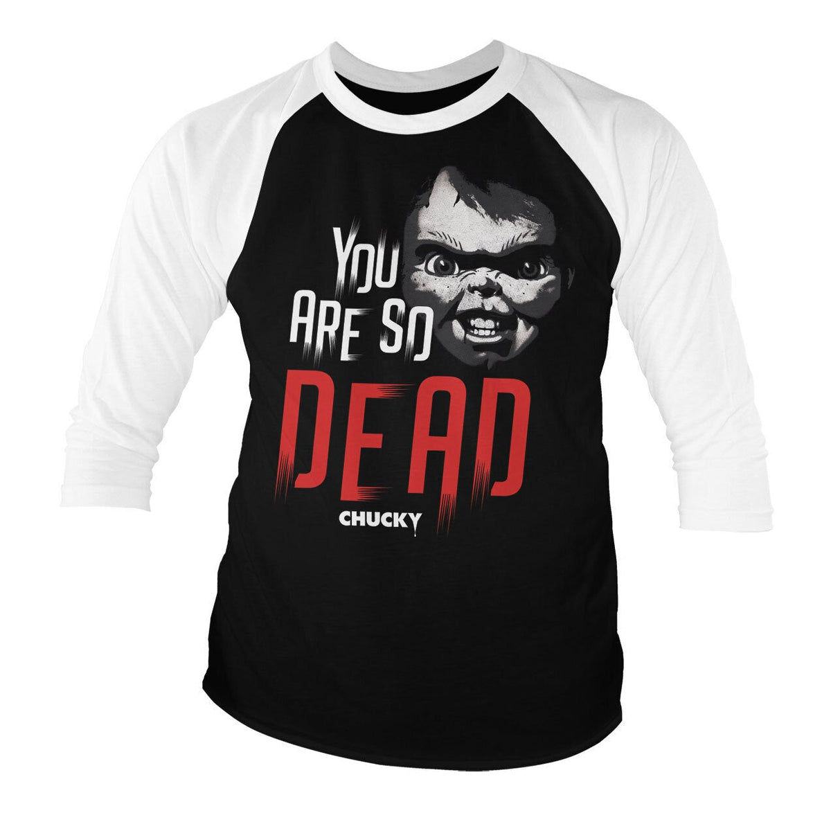 Chucky - You Are So Dead Baseball 3/4 Sleeve Tee – T-shirt baseball manches 3/4