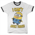 Minions (Les Minions) - I Can't Adult Today Ringer Tee – T-shirt ringer