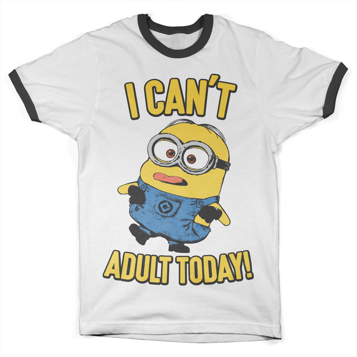Minions (Les Minions) - I Can't Adult Today Ringer Tee – T-shirt ringer