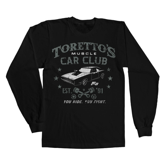 Toretto's Muscle Car Club Long Sleeve Tee – T-shirt manches longues
