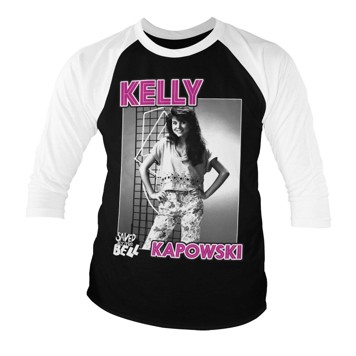 Saved By The Bell (Sauvés par le gong) - Kelly Kapowski Baseball 3/4 Sleeve Tee – T-shirt baseball manches 3/4