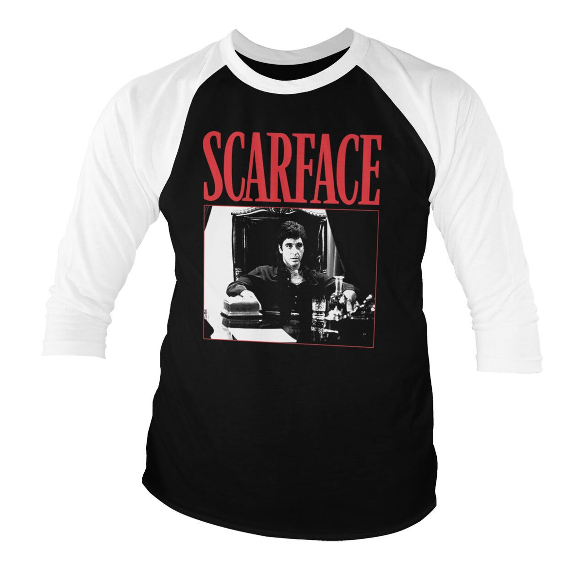 Tony Montana - The Power Baseball 3/4 Sleeve Tee – T-shirt baseball manches 3/4