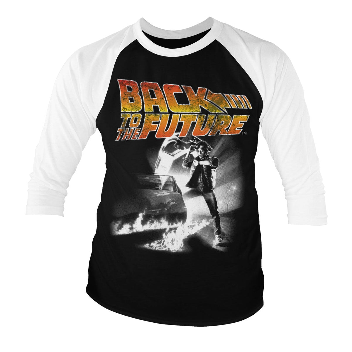 Back To The Future (Retour vers le futur) Poster Baseball 3/4 Sleeve Tee – T-shirt baseball manches 3/4