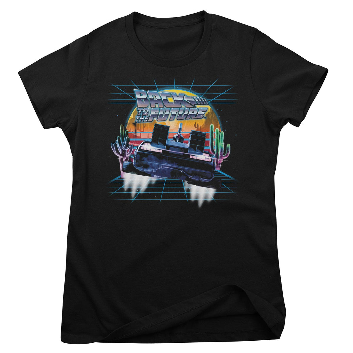 Back To The Future (Retour vers le futur) Retro Neon Desert Girly Tee – T-shirt femme