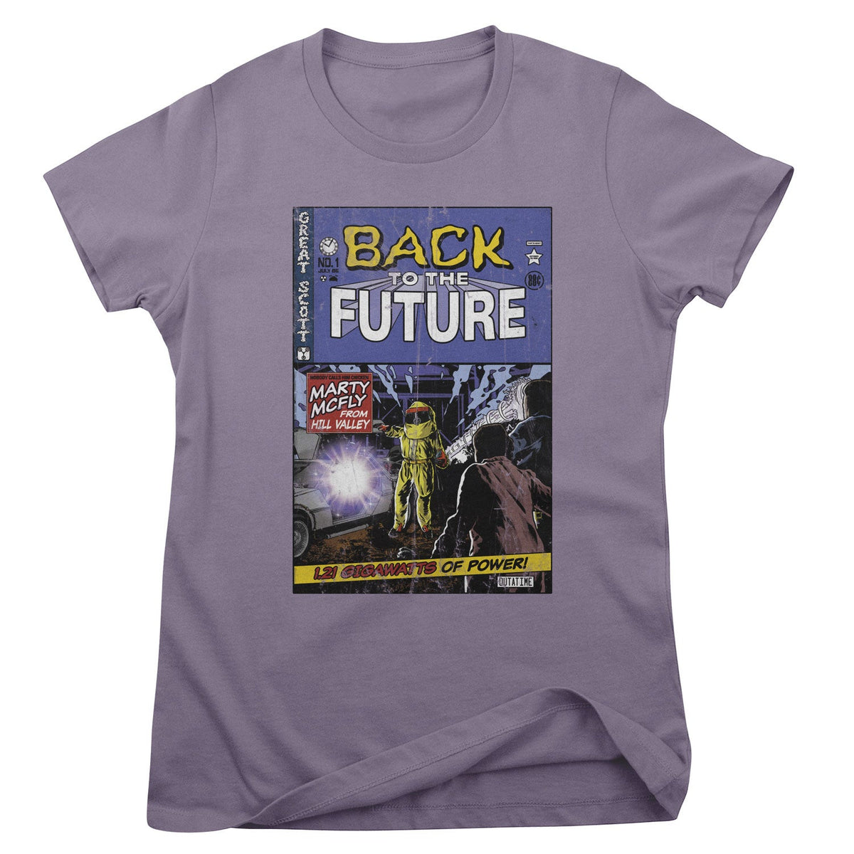 Back To The Future (Retour vers le futur) Comic Book Cover Girly Tee – T-shirt femme