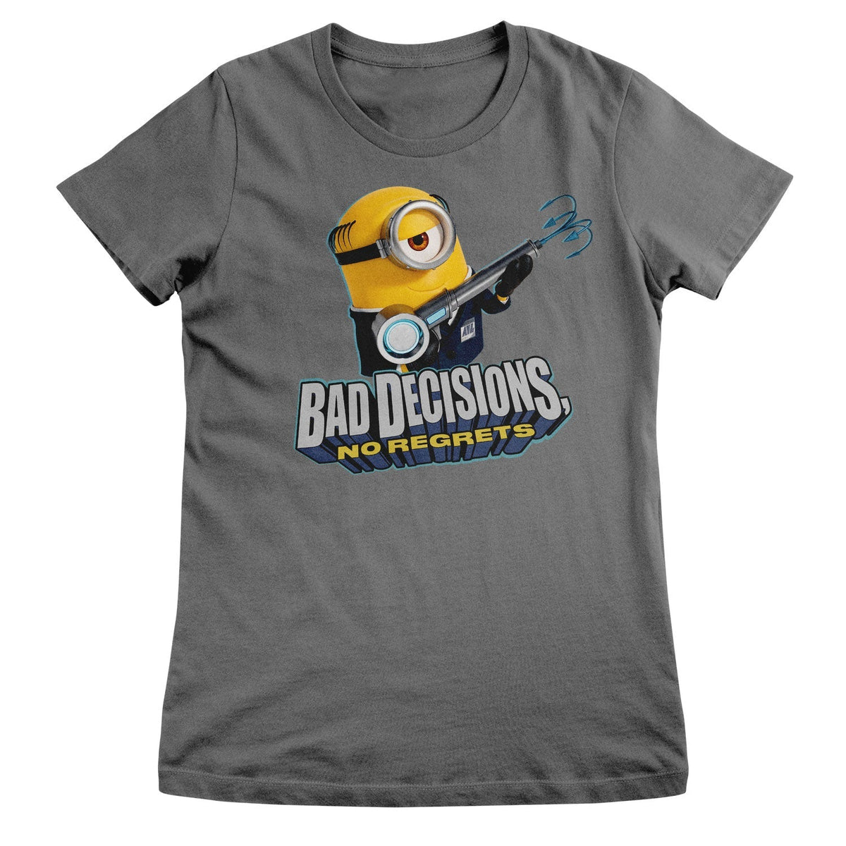 Minions (Les Minions) - Bad Decisions No Regrets Girly Tee – T-shirt femme