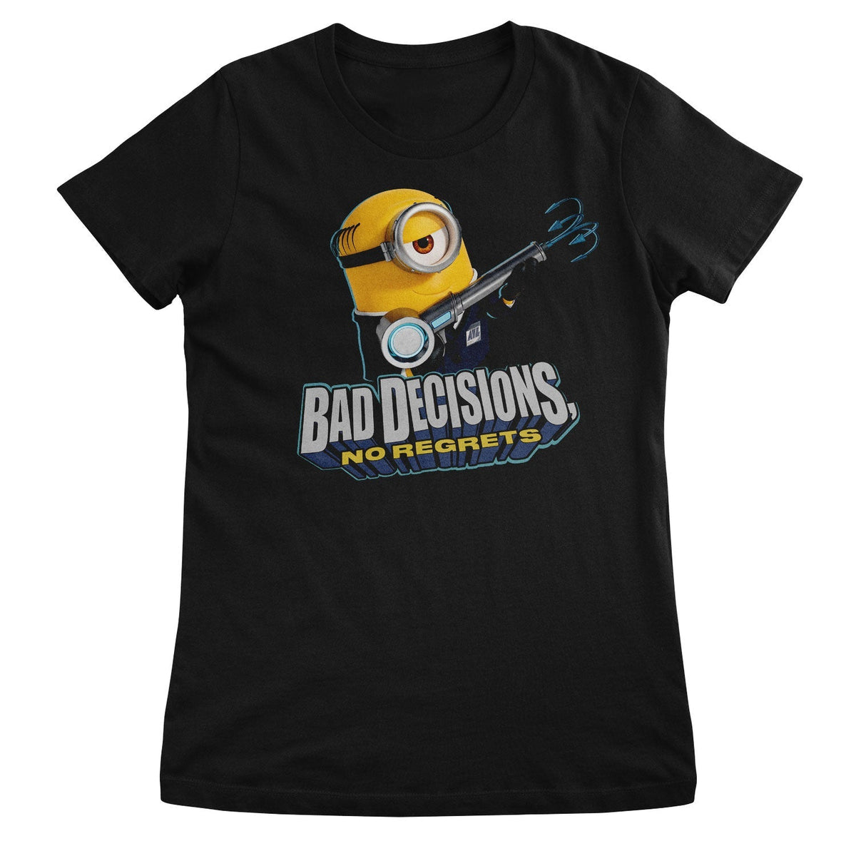 Minions (Les Minions) - Bad Decisions No Regrets Girly Tee – T-shirt femme