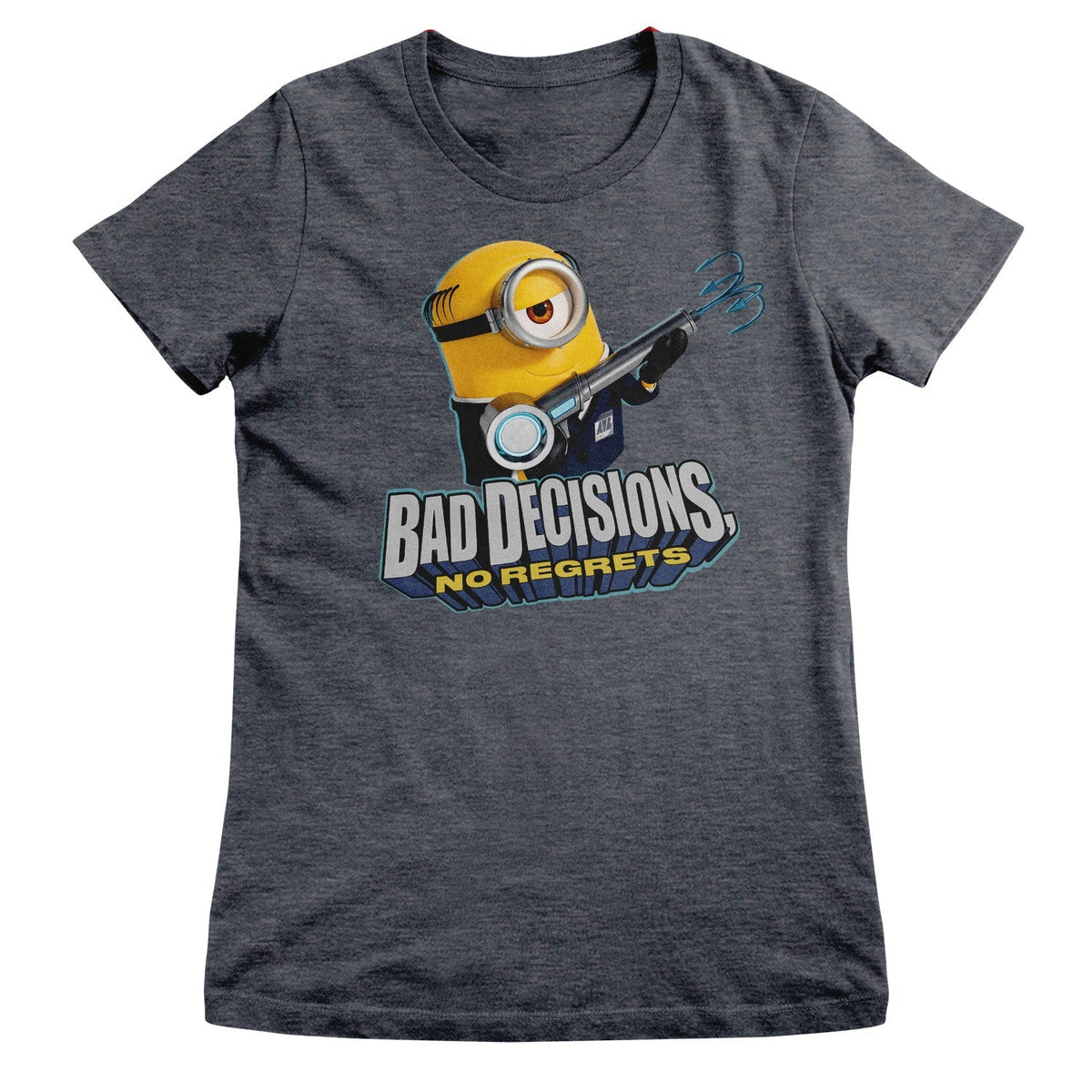 Minions (Les Minions) - Bad Decisions No Regrets Girly Tee – T-shirt femme