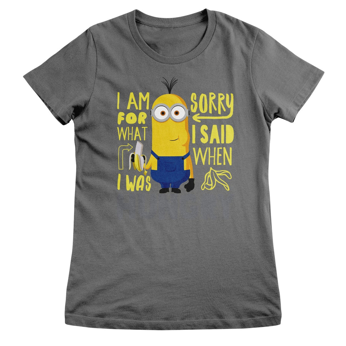 Les Minions - Sorry For What I Said When I Was Hungry Girly Tee – T-shirt femme