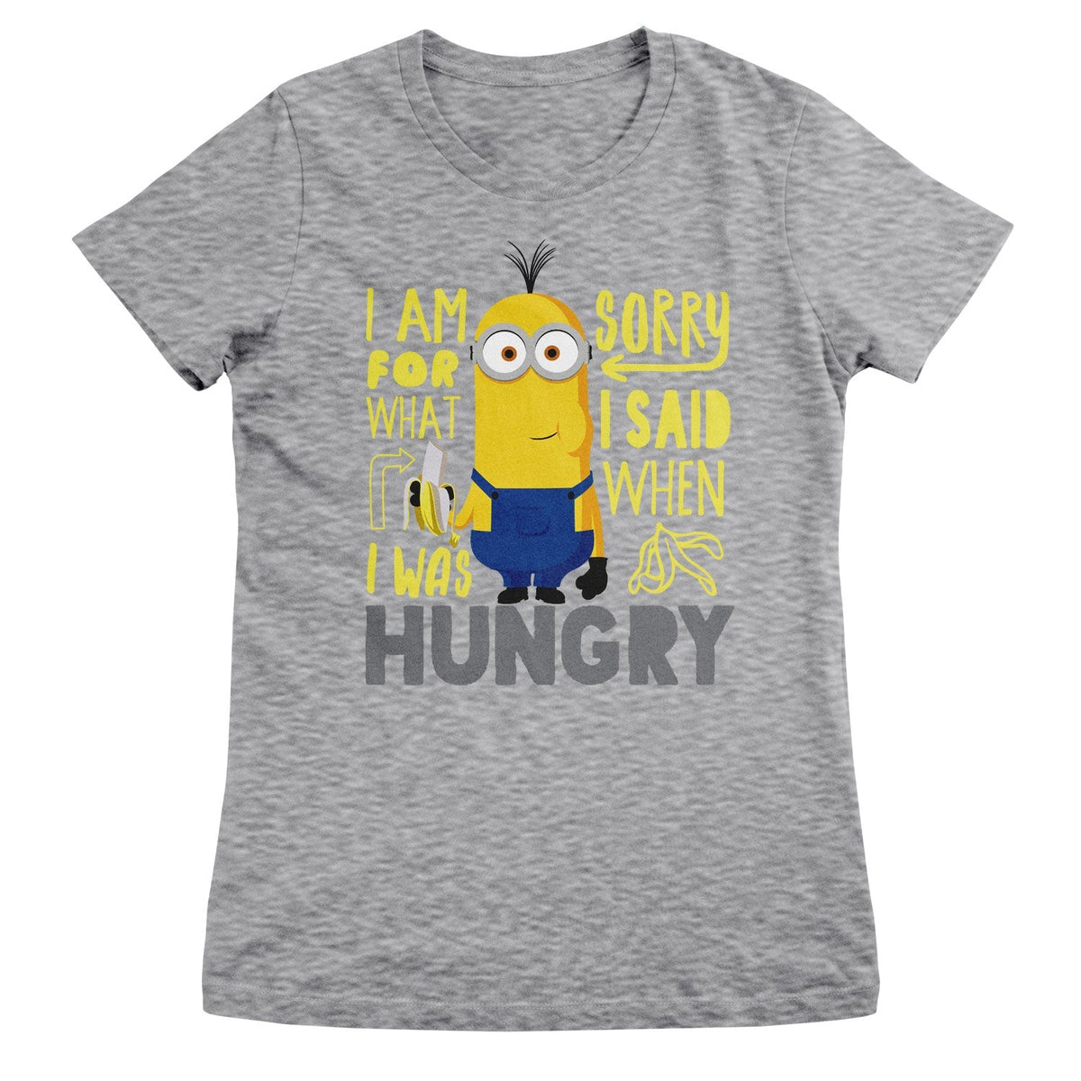 Les Minions - Sorry For What I Said When I Was Hungry Girly Tee – T-shirt femme