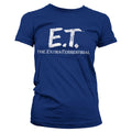 E.T. (E.T. l'extra-terrestre) Extra-Terrestrial Distressed Logo Girly Tee – T-shirt femme
