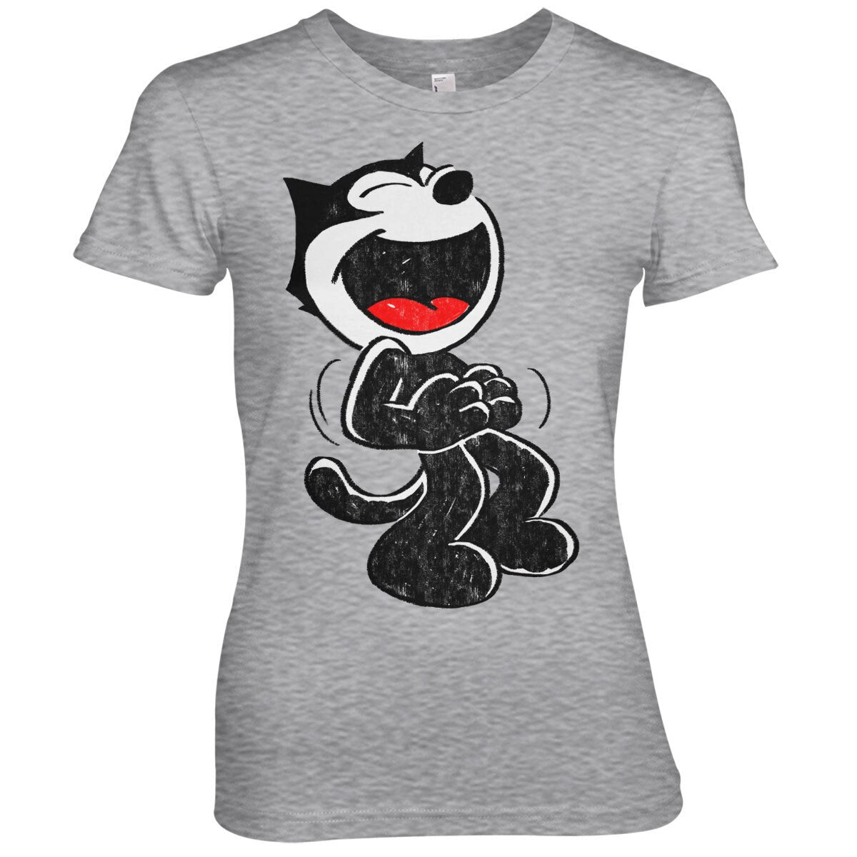 Hand Drawn Felix The Cat (Félix le Chat) Girly Tee – T-shirt femme