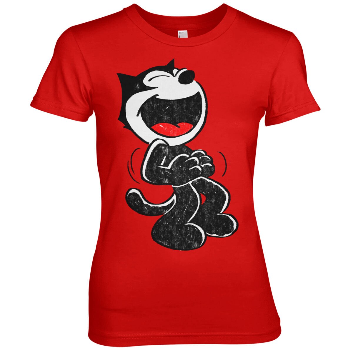 Hand Drawn Felix The Cat (Félix le Chat) Girly Tee – T-shirt femme